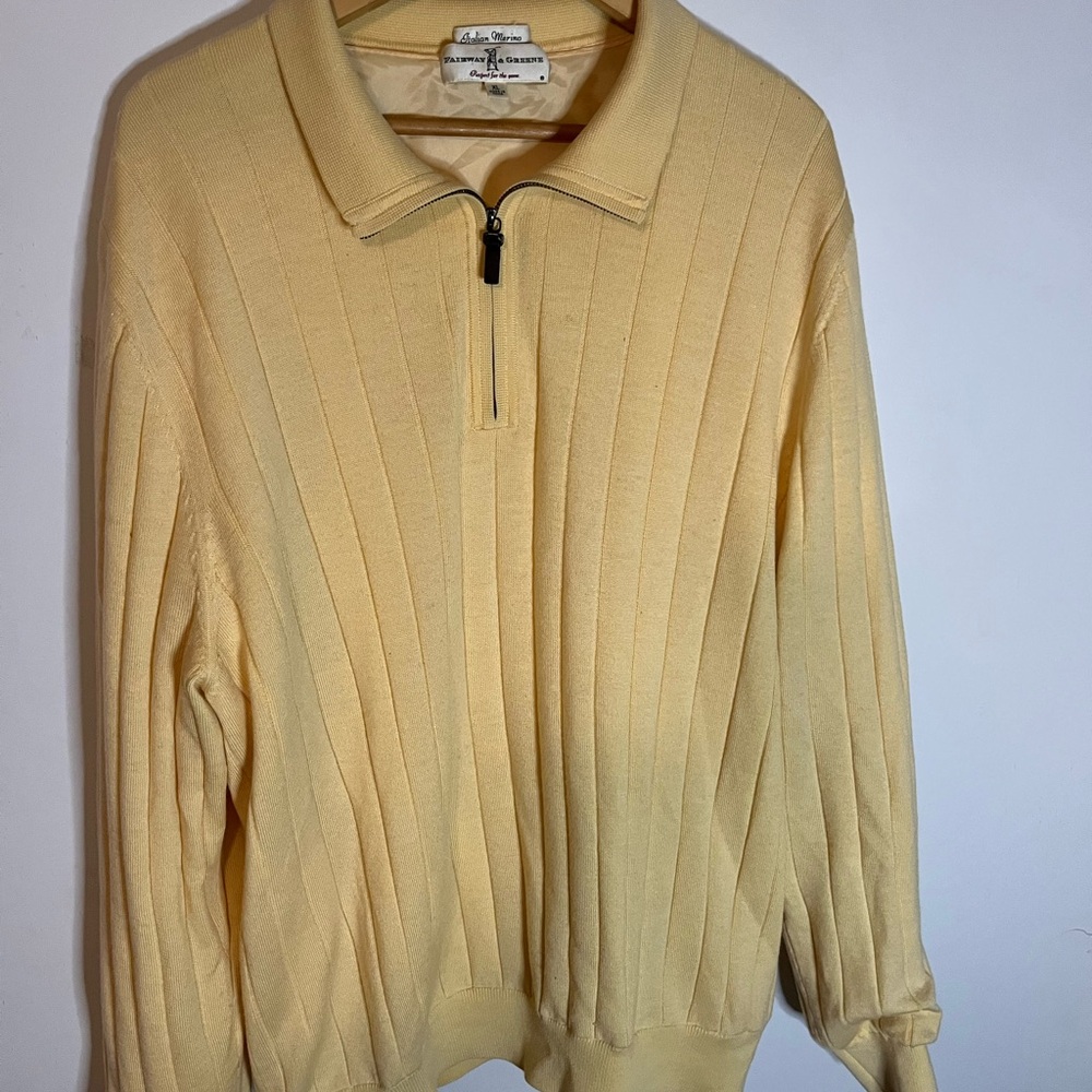 Yellow Quarter-Zip Sweater